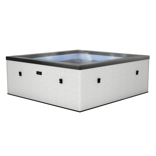 Garda 4 Person Eco Foam Hot Tub by Wave Spas UK in Pebble White.