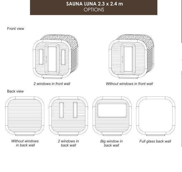 Viking Industrier Luna Sauna 2.3 X 2.4 M (SCC23X24)